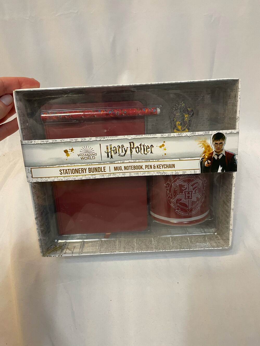 Harry Potter Stationary Bundle Gryffindor Red Mug Journal Pen Keychain Gift NEW